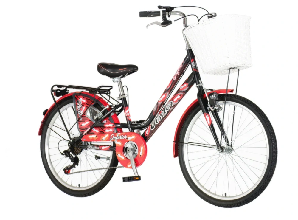 Bicykel Visitor Fashion Inferior 24" Čierna Červená