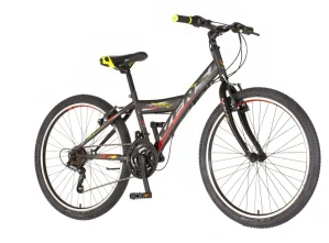 Bicykel Venssini Parma 24" Tmavá Sivá Biela Červená