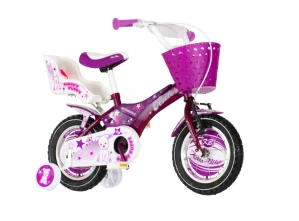Bicykel Visitor Happy puppy 12" Fialová Biela KIDS
