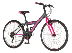 Bicykel Venssini Parma 24" Tmavo Sivá Ružová
