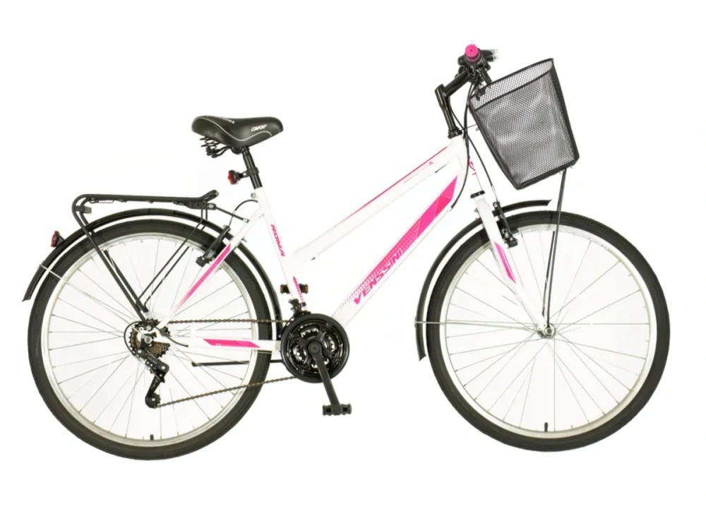 Bicykel Venssini Roma 26" Biela Ružová