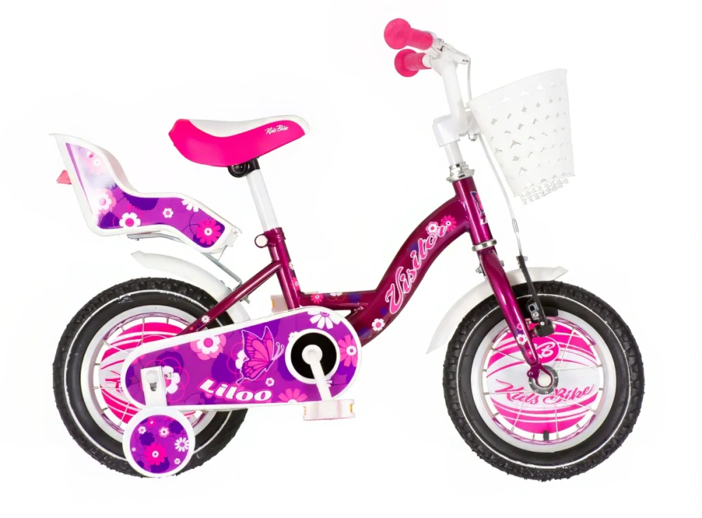 Bicykel Visitor Liloo 12" Fialová Biela KIDS