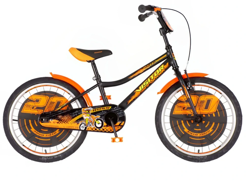 Bicykel Visitor Moto cross 20" Čierno Oranžový