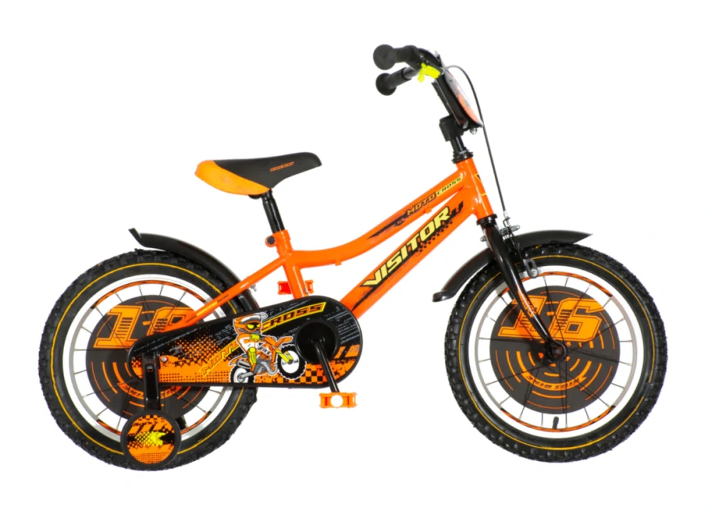 Bicykel Visitor Moto cross 16" oranžovo čierna