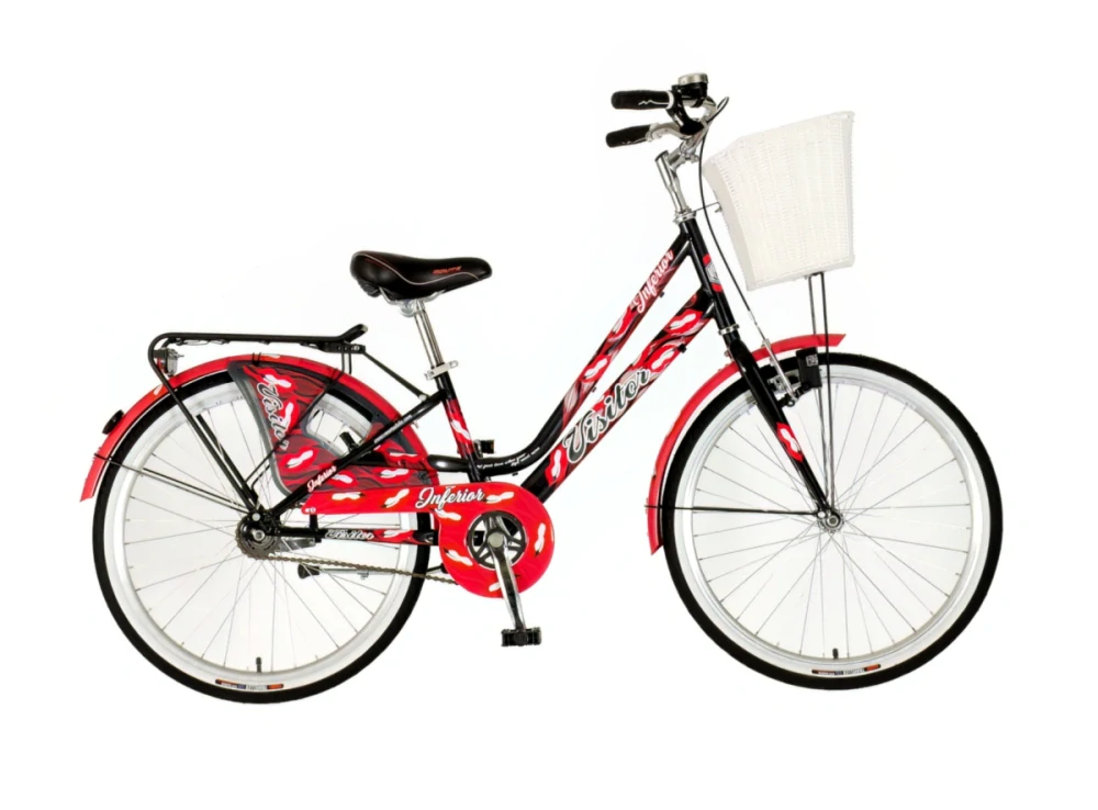 Bicykel Visitor Fashion Inferior 24" Čierna Červená