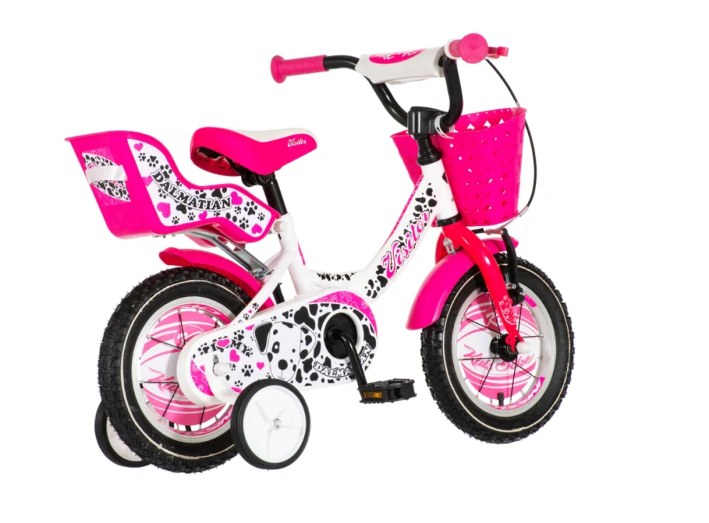 Bicykel Visitor Dalmatian 12" Biela Ružová KIDS