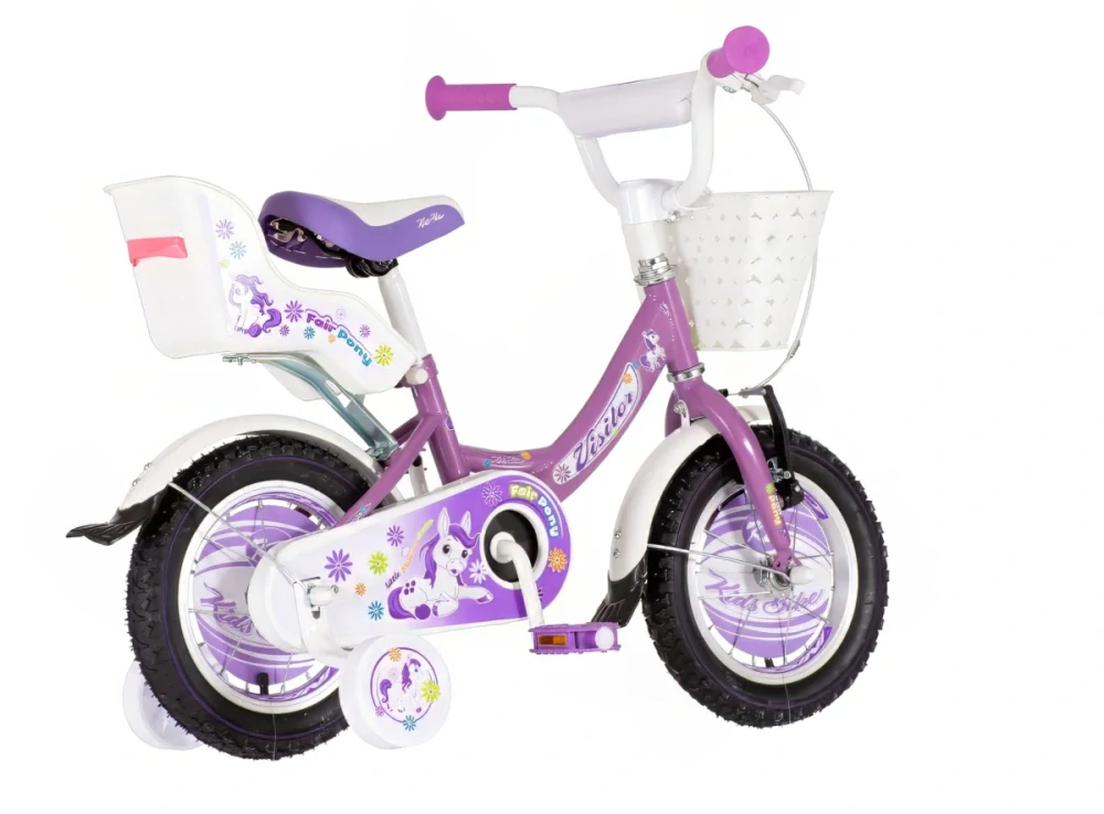 Bicykel Visitor Pony 12" Fialová Biela KIDS
