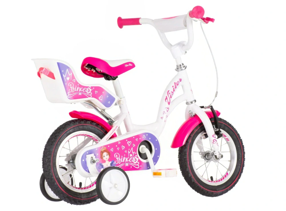 Bicykel Visitor Princess 12" Ružová Biela