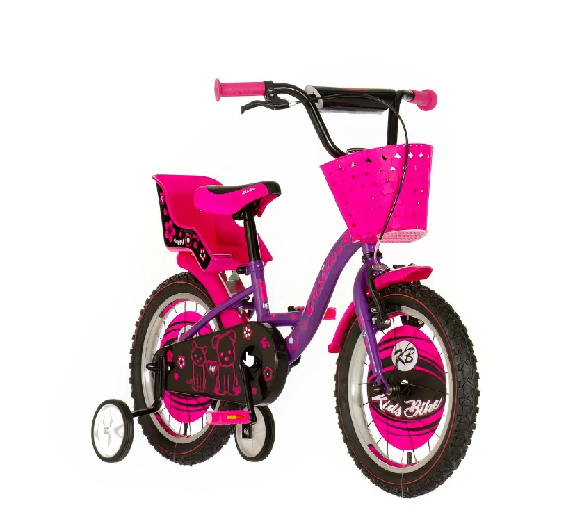 Bicykel Visitor LILOO 16" Fialová Čierna Ružová
