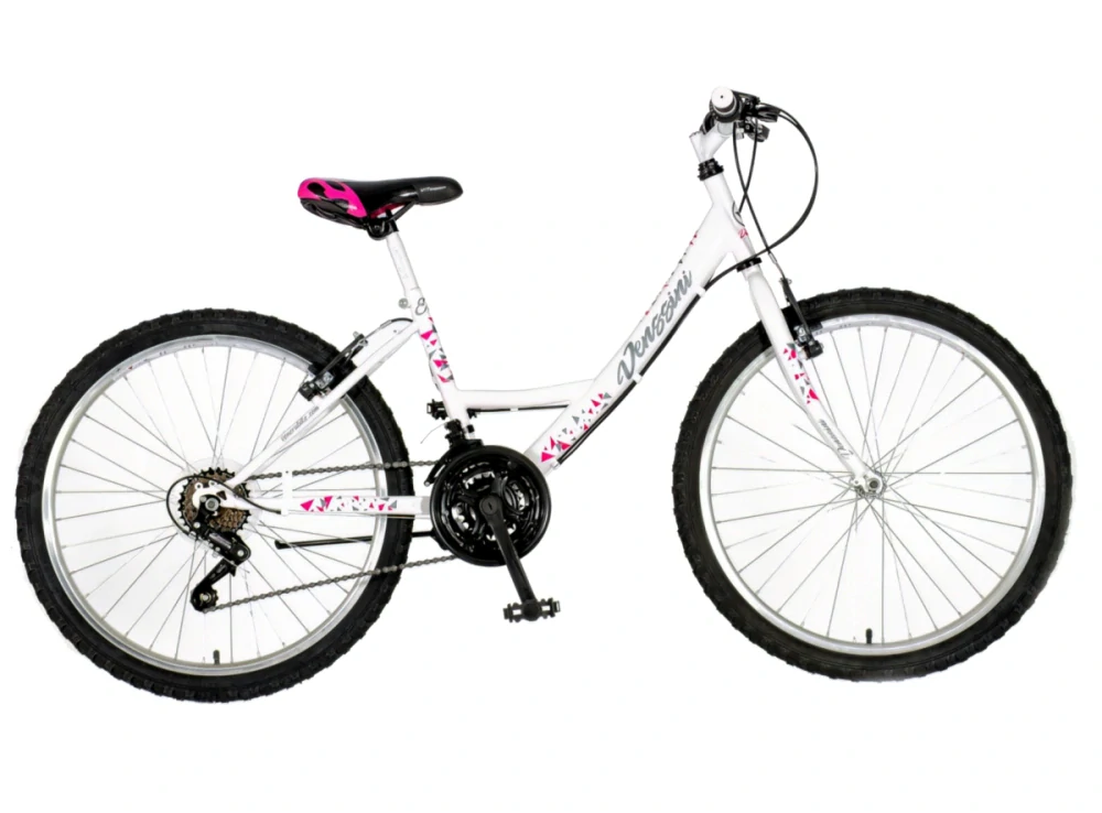 Bicykel Venssini Parma ELLA 24" Biela Sivá Ružová KIDS