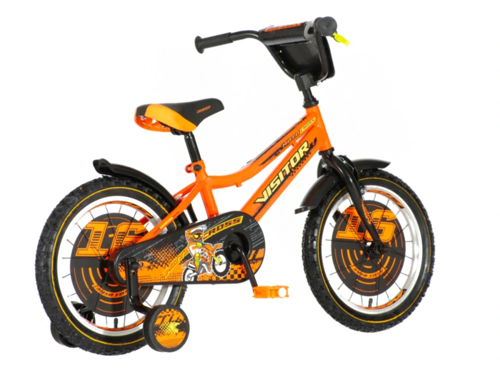 Bicykel Visitor Moto cross 16" oranžovo čierna