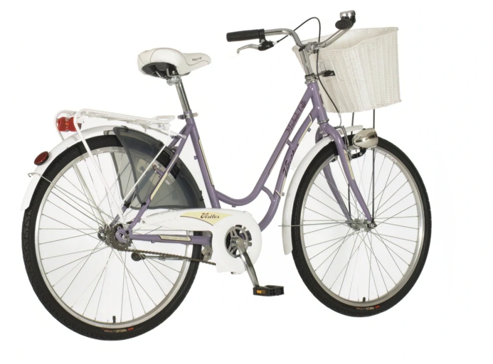 Bicykel Visitor Fashion Machiato 26x1.3/8" Fialová Biela