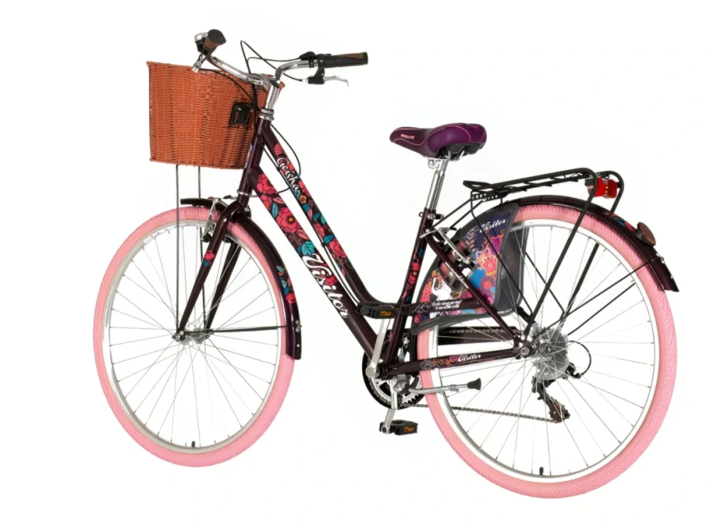 Bicykel Visitor Fashion Geisha 28" Tmavá Fialová Ružová