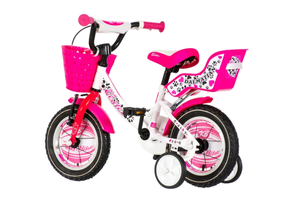 Bicykel Visitor Dalmatian 12" Biela Ružová KIDS