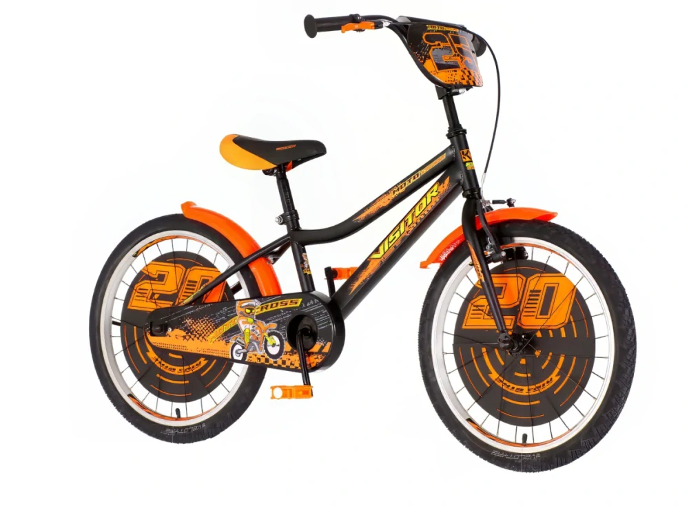 Bicykel Visitor Moto cross 20" Čierno Oranžový