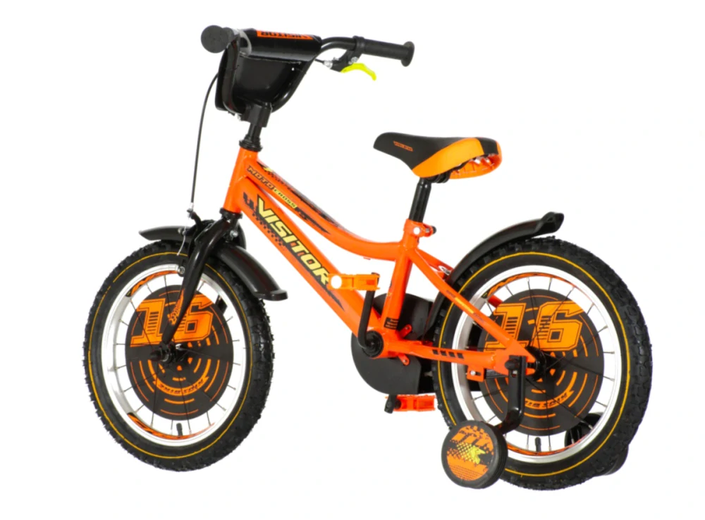 Bicykel Visitor Moto cross 16" oranžovo čierna