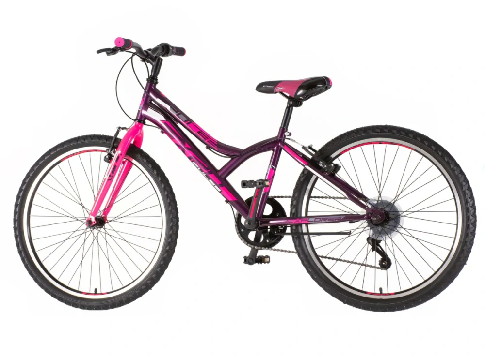 Bicykel Explorer Spy Diasy 24" Fialová Ružová M