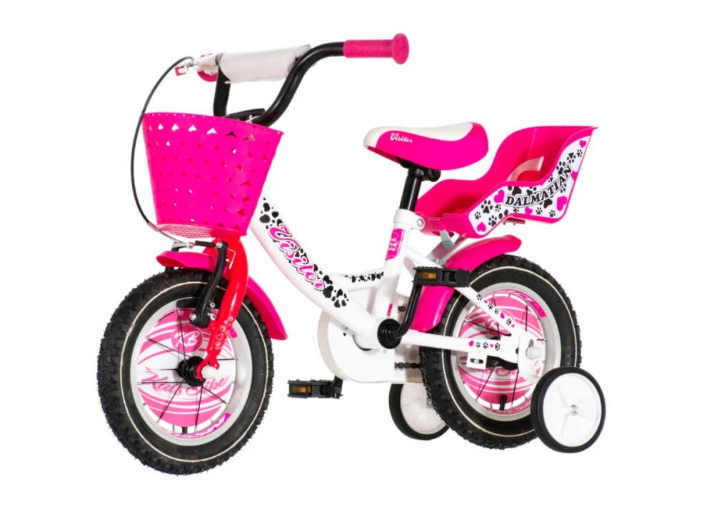 Bicykel Visitor Dalmatian 12" Biela Ružová KIDS