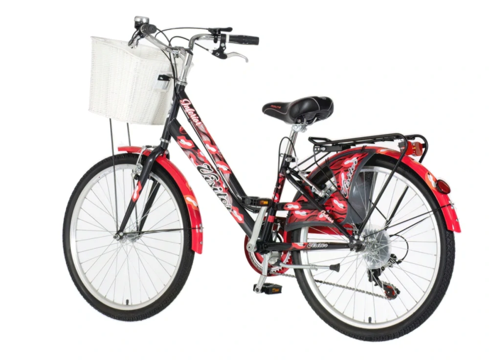 Bicykel Visitor Fashion Inferior 24" Čierna Červená