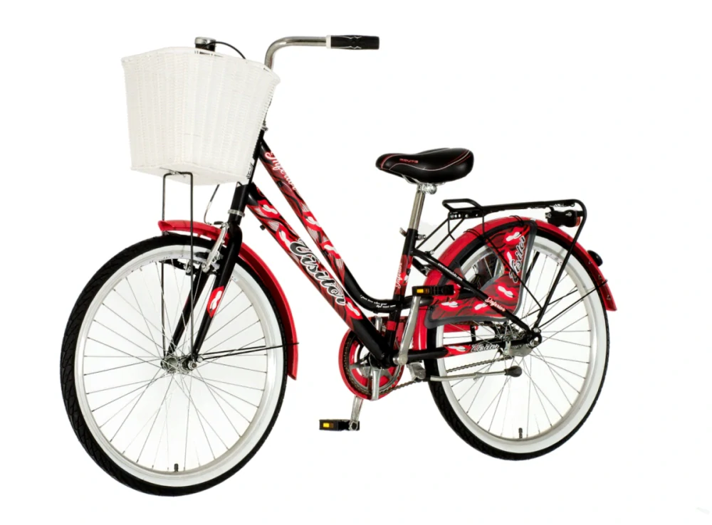 Bicykel Visitor Fashion Inferior 24" Čierna Červená