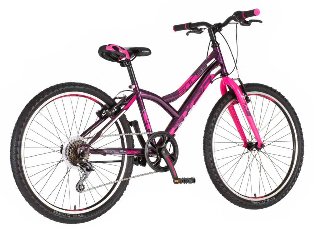 Bicykel Explorer Spy Diasy 24" Fialová Ružová M