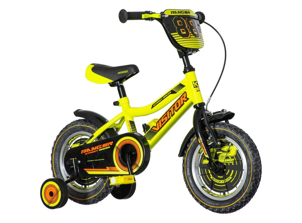 Bicykel Visitor Ranger 12" Neónovo Žltý Kids