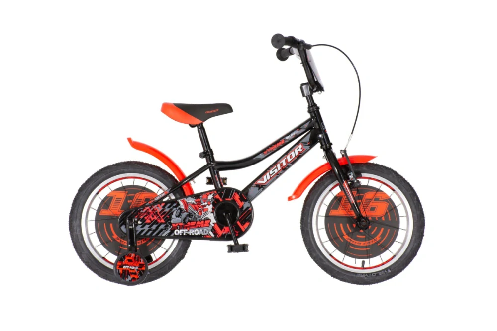 Bicykel Visitor Extreme 16" Čierno červeno sivá 